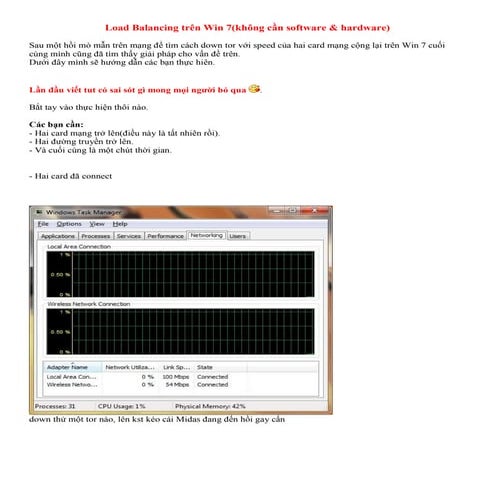 Load balancing trên win 7