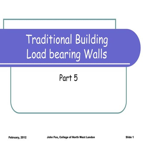 Load bearing elements part5