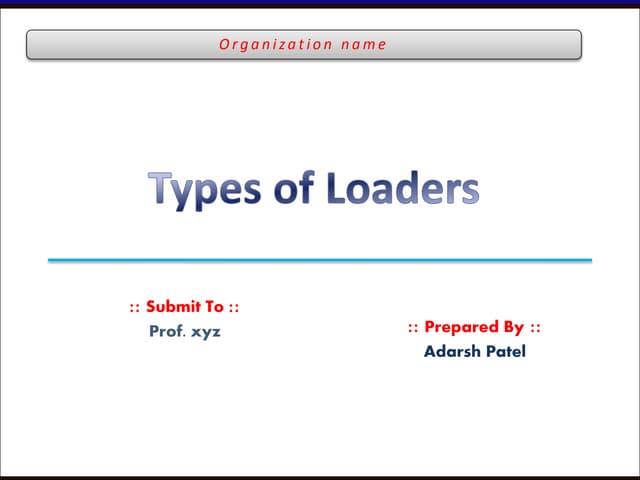 Loaders ( system programming ) 