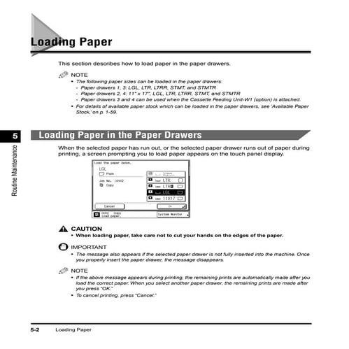 Loading Paper