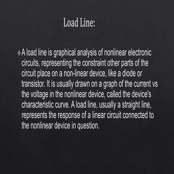 Load line & q point