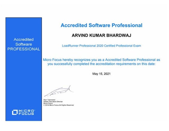 Load runner v 12 5 certified professional exam certificate PPT Load runner v 12 5 certified professional exam certificate PPT