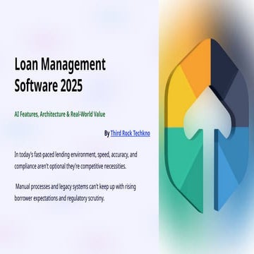 AI-Driven Loan Management Software – Architecture, Features & Business ...