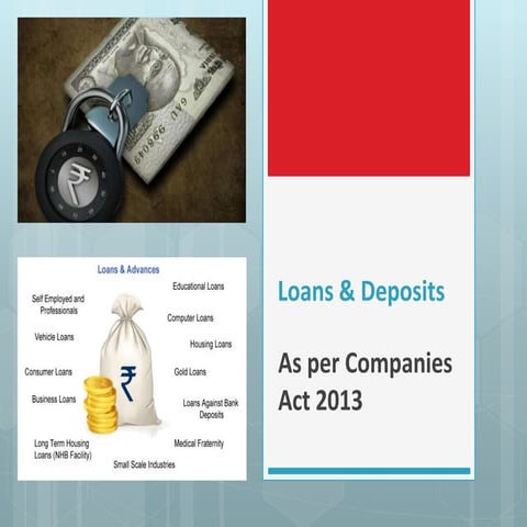 Loans & deposits as per new companies act 2013