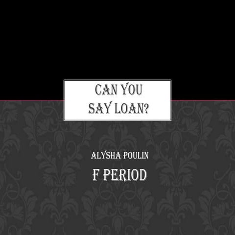 Loans hol powerpoint q1