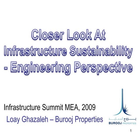 Closer Look At Infrastructure Sustainability - Engineering Perspective - Infr...