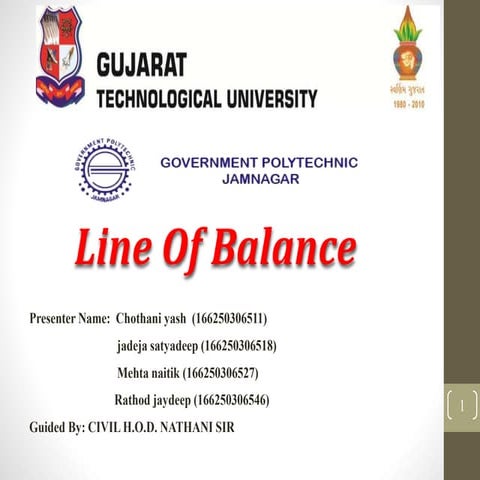 Line of balance in civil engineering