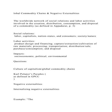 lobal Commodity Chains & Negative ExternalitiesThe worldwide n.docx