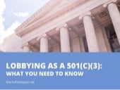 Lobbying as a 501(c)(3): What You Need to Know