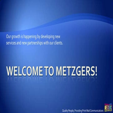 Metzgers Presentation   2009
