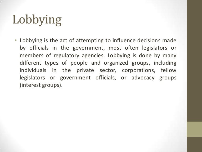 Lobbying