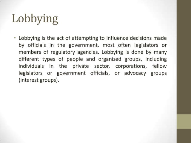 Lobbying