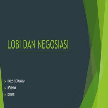 Lobi dan negosiasi | PPTX