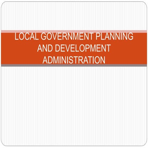 Local Government Planning ICBP Presentation
