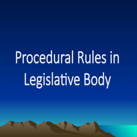 Local Legislative Process | PPTX