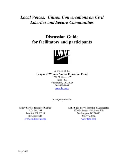 Local Voices: Citizen Conversations...