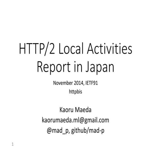 HTTP/2 Local activities in Japan