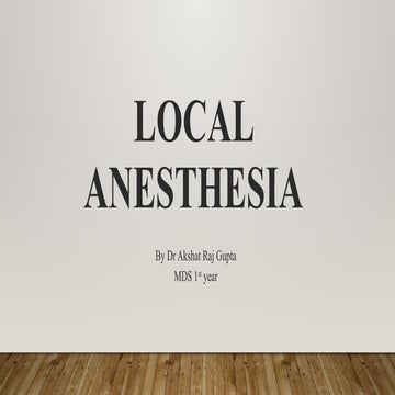 Mechanism of local anesthesia | PPTX