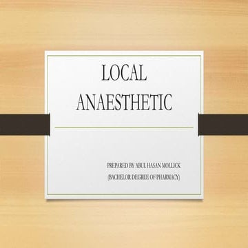 Local anaesthetic
