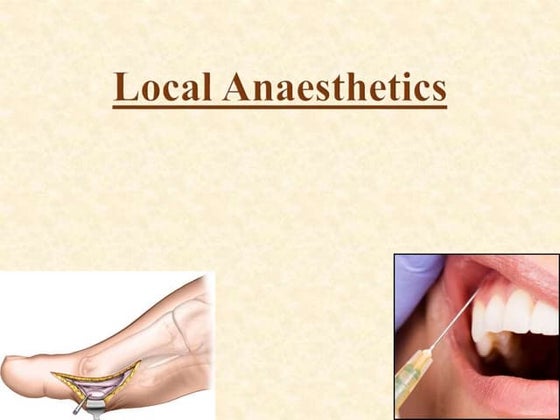 Local anesthetics pharmacology | PPT