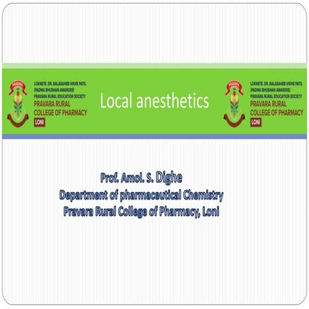 Local Anesthetics