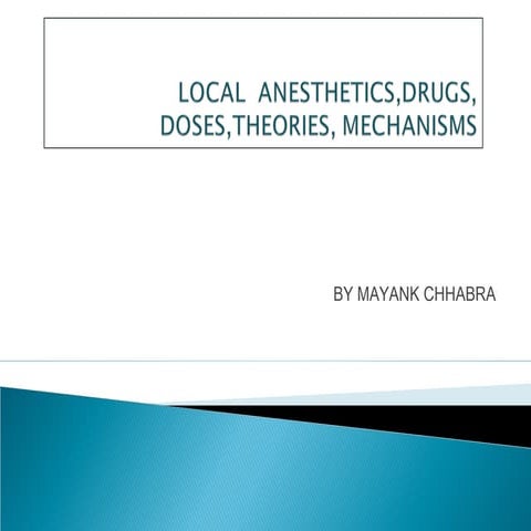 Local anesthetics,drugs, doses,theories, mechanisms