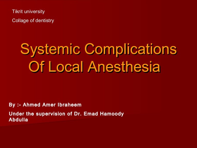 Local anesthetic