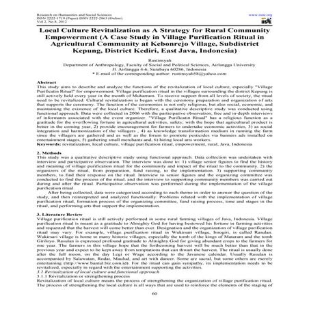 Role of local wisdom in rapidity of rehabilitation and reconstruction ...