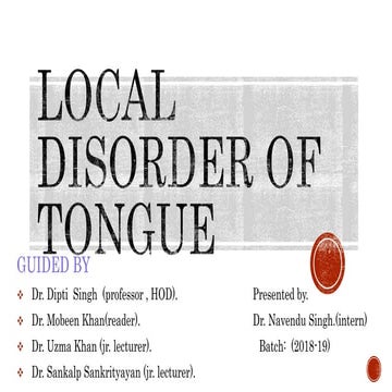Local disorder of tongue.pptx