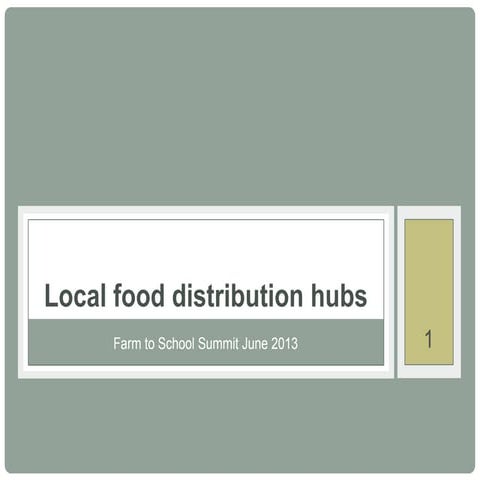 Local food hubs