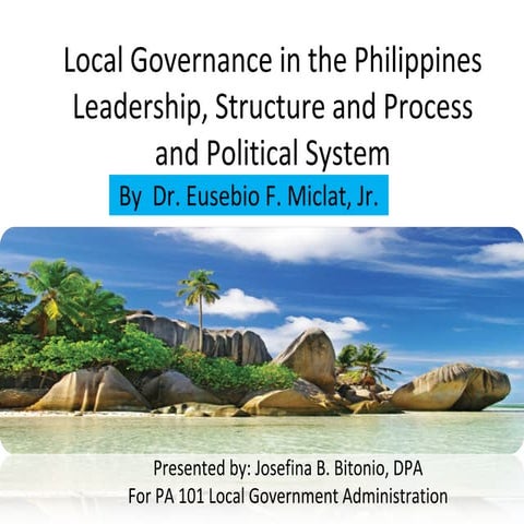 Local Governance in the Philippines