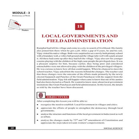 Local governments and field administrations in india
