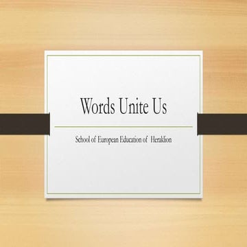 Words Unite Us 