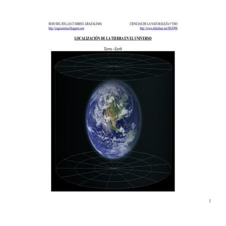 Localización de la Tierra en el Universo