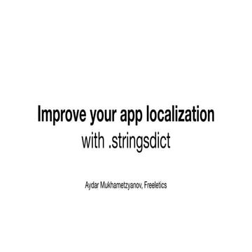 Improve your app localization