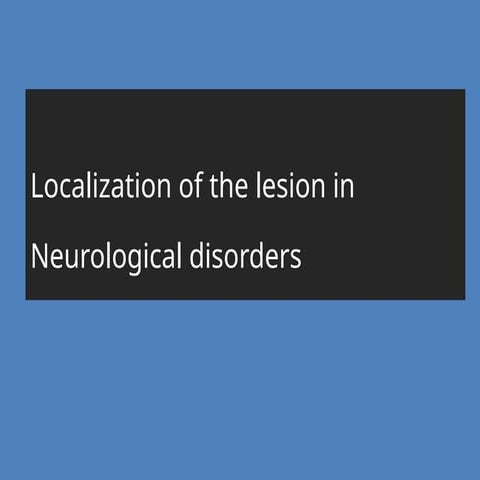 localization of disorders in neurosurgery .pptx