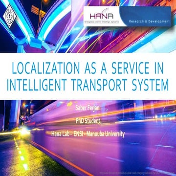 Localization as a service in an Intelligent Transport System