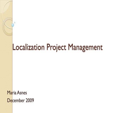 Localization Project Management