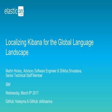 Localizing kibana for the global language landscape