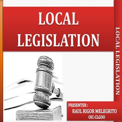 Local Legislation 