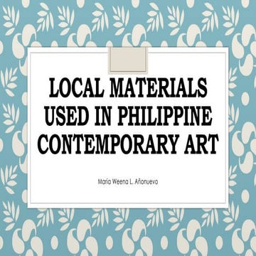 CPAR_Q2_WEEK 1__Local materials used in creating art WITHOUT ANSWER KEY ...