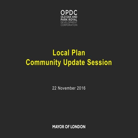 Old Oak and Park Royal Development Corporation: Community Local Plan update