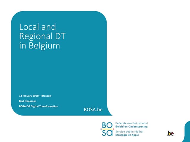 Local and Regional digital transformation in Belgium
