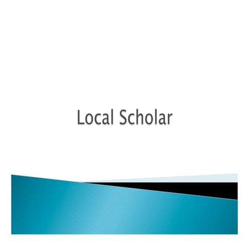 Local scholar