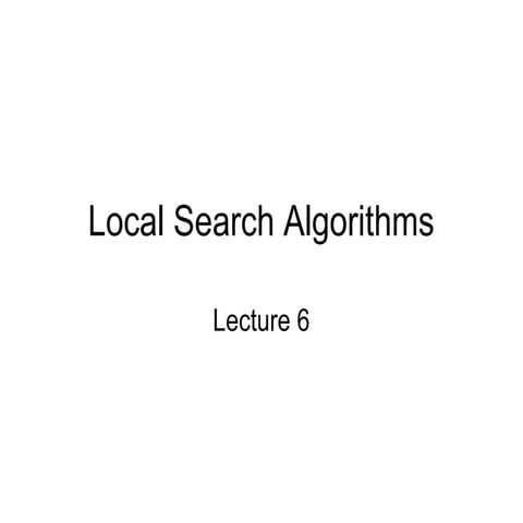 Local search algorithms6 | PPT