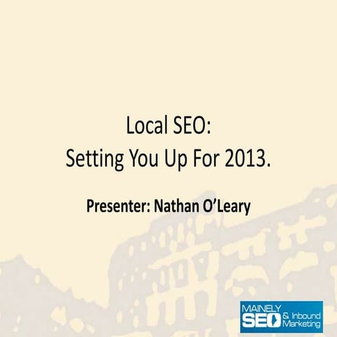 Local SEO for Maine Small Businesses in 2013