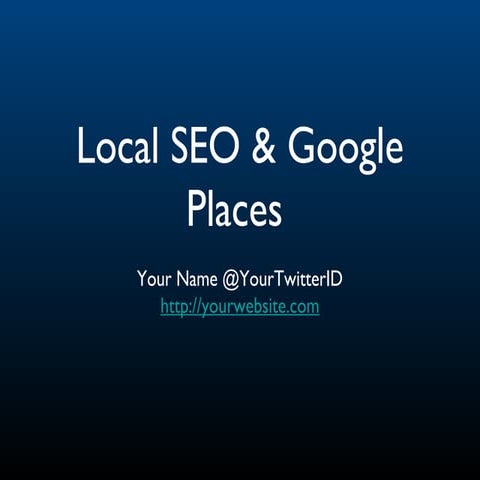 Local seo meetup presentation