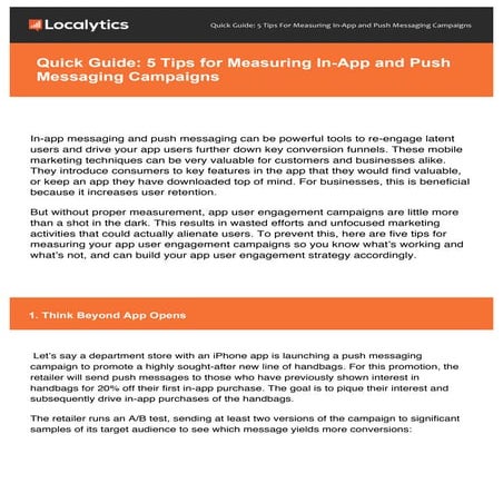 5 Tips for Measuring In-App and Push Messaging Campaigns