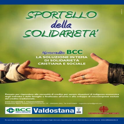 Locandina Bcc Valdostana Microcredito