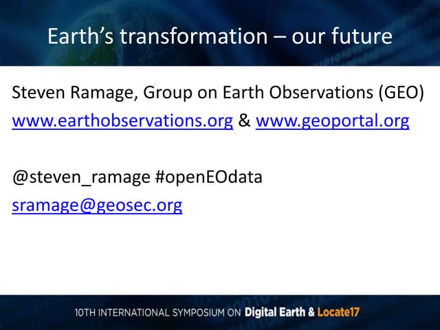 Locate17 and ISDE10 Keynote_S Ramage GEO April 2017